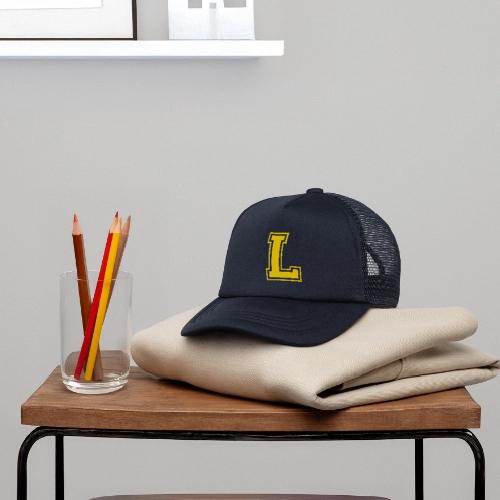 Letter L – Capital Athletic Alphabet Monogram - Kid's Trucker Cap