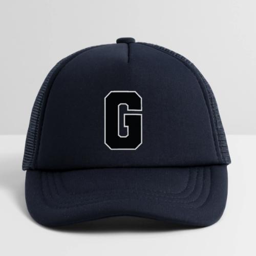 Varsity Letter G Collegiate Alphabet Art - Kid's Trucker Cap