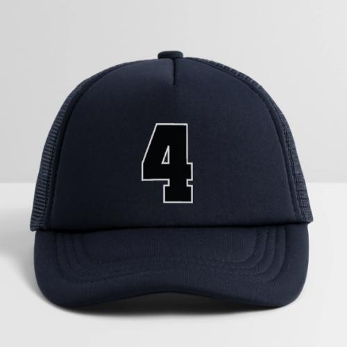 Varsity Number 4 College Style - Kid's Trucker Cap