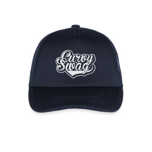 Curvy Swag Reversed Out Design - Kid's Trucker Cap