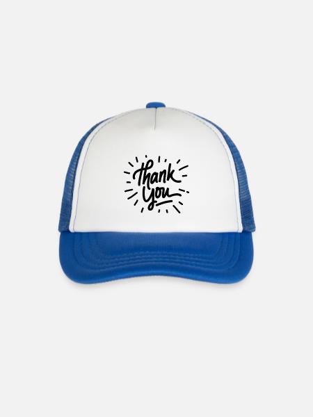 Thank you - Kid's Trucker Cap - white/royal blue