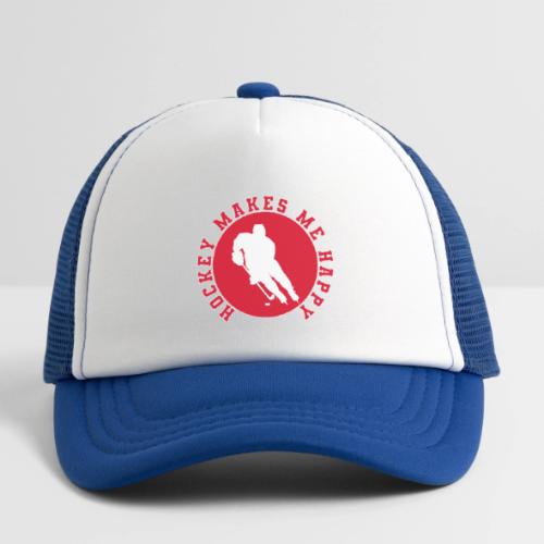Hockey Makes Me Happy – Ice Hockey Fan Emblem - Kid's Trucker Cap