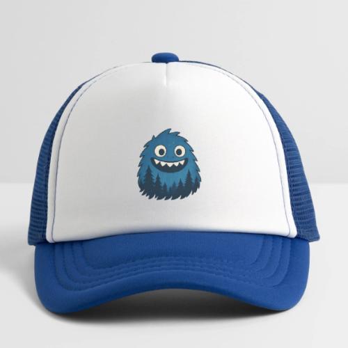 Whimsical Blue Forest Monster – Cute Cartoon Night - Kid's Trucker Cap