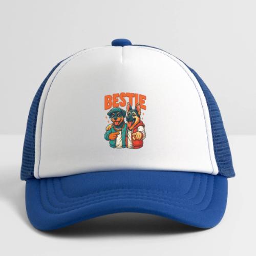 Hip Hop Dog Besties Shirt for Friends & Pet Lovers - Kid's Trucker Cap