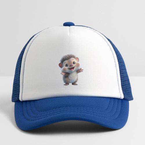 Playful Cartoon Hedgehog with Joyful Pose - Kid's Trucker Cap