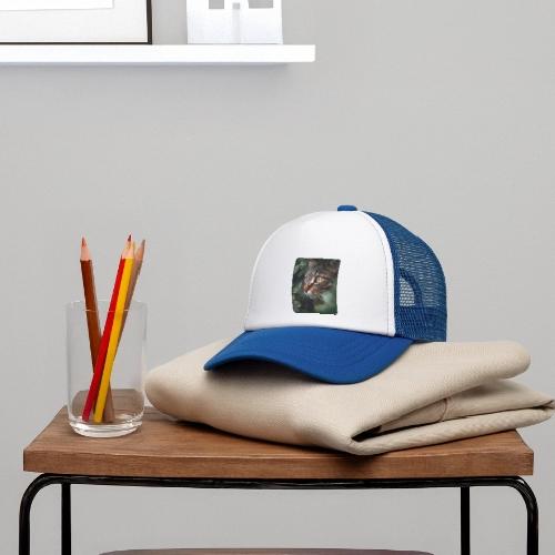 Tabby Cat Jungle Eyes Design - Kid's Trucker Cap