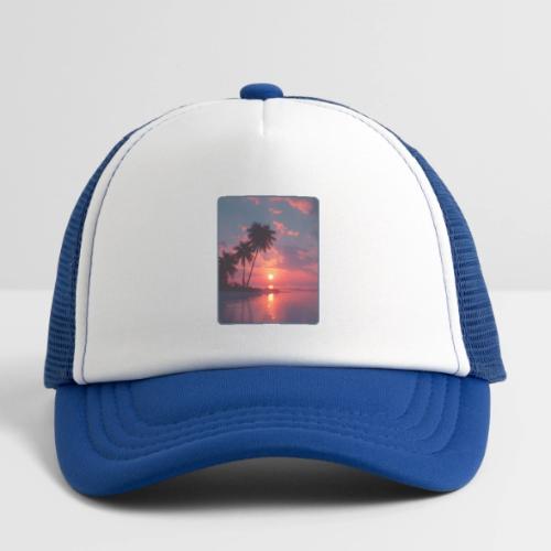 Tropical Sunset Ocean Reflection Design - Kid's Trucker Cap