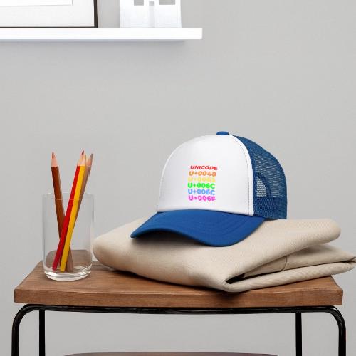 Hello, in unicode - Kid's Trucker Cap