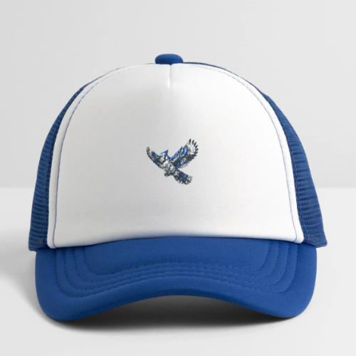 Silver Blue Jay in Flight - Kid's Trucker Cap