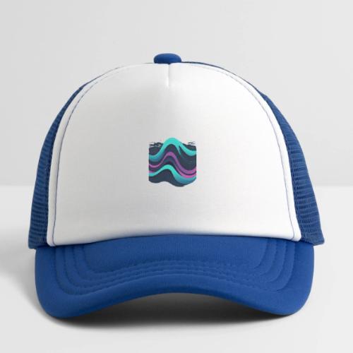 Abstract Wavy Ocean Pattern - Kid's Trucker Cap