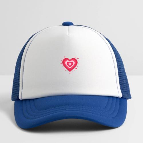 Layered Red & Pink Heart – Cute Valentine Love - Kid's Trucker Cap