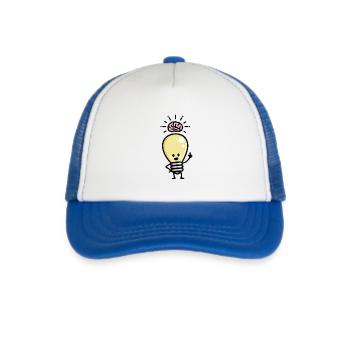 Idea creative genius light bulb brains creativity - Kid's Trucker Cap - white/royal blue - Front