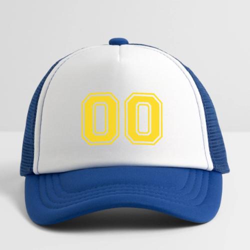 Number 00 in a classic athletic collegiate font - Kid's Trucker Cap