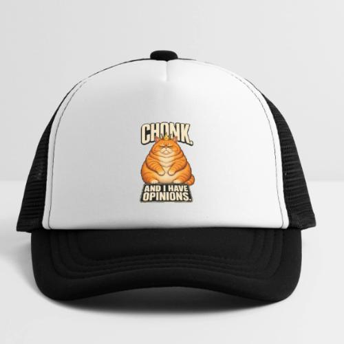 Chonk King Cat - Opinionated Kitty - Kid's Trucker Cap