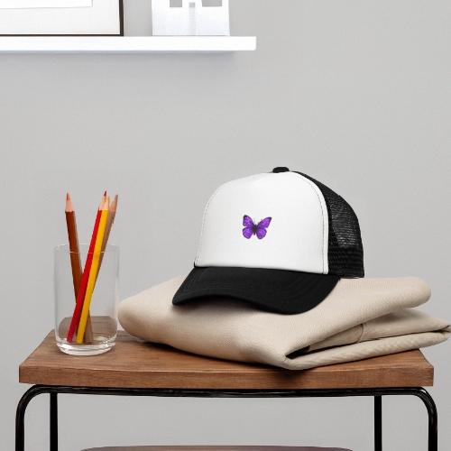 Neon Purple Butterfly - Kid's Trucker Cap