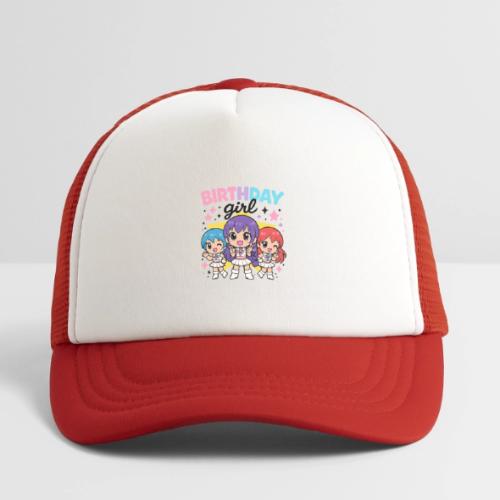 Cute Chibi Birthday Idol Girls - Kid's Trucker Cap
