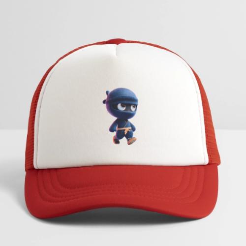 Playful Cartoon Baby Ninja Walking Happily - Kid's Trucker Cap