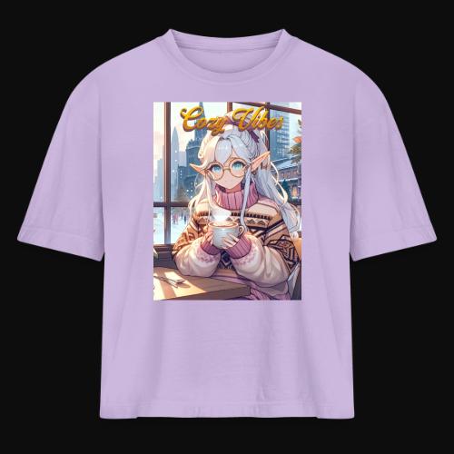 Cozy Cafe Vibes - Women's Heavyweight Cropped T-Shirt