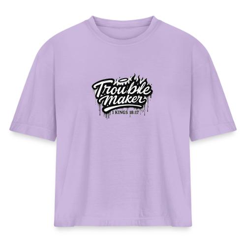 Troublemaker - Women's Heavyweight Cropped T-Shirt