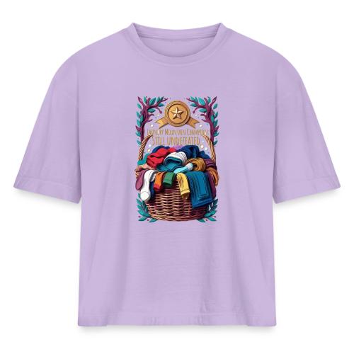 Laundry Mountain Champion Tee | Still Undefeated - Women's Heavyweight Cropped T-Shirt
