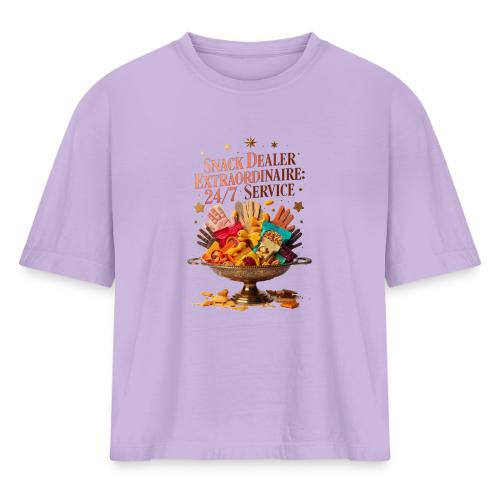 Snack Dealer Extraordinaire Tee, Mum Gift - Women's Heavyweight Cropped T-Shirt