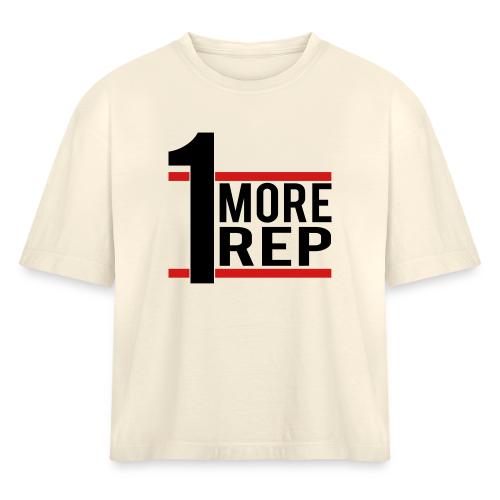 1 More Rep - Women's Heavyweight Cropped T-Shirt