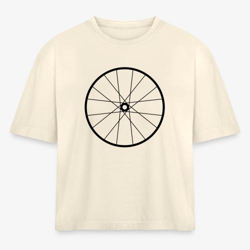 Bicycle Wheel - Women's Heavyweight Cropped T-Shirt