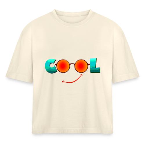Stay Cool Chill Vibes Design - Women's Heavyweight Cropped T-Shirt
