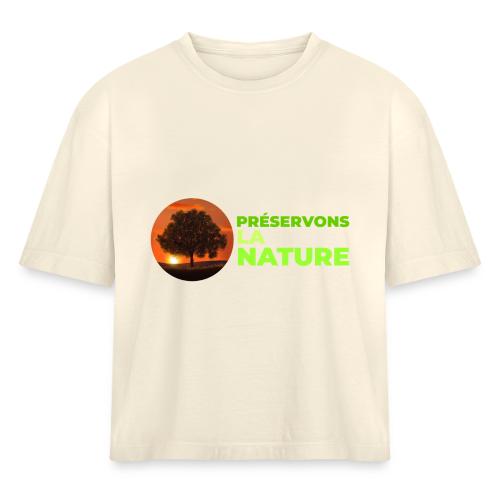Nature protection - Women's Heavyweight Cropped T-Shirt