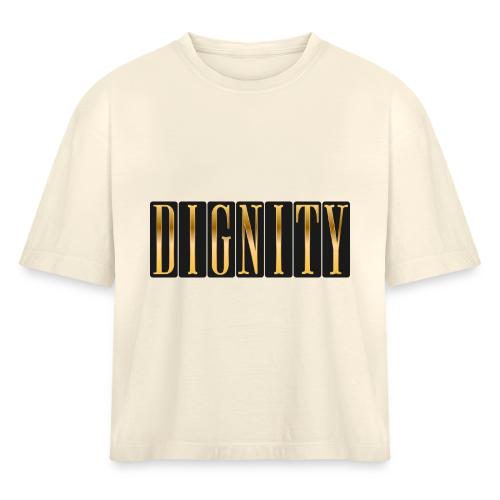 Golden Dignity - Women's Heavyweight Cropped T-Shirt
