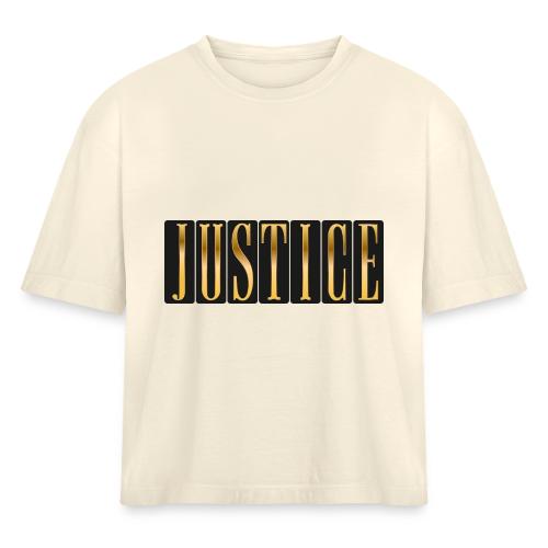 Golden Justice - Women's Heavyweight Cropped T-Shirt