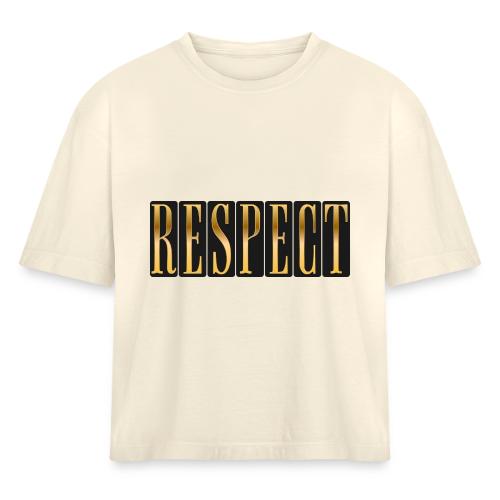 Golden Respect - Women's Heavyweight Cropped T-Shirt