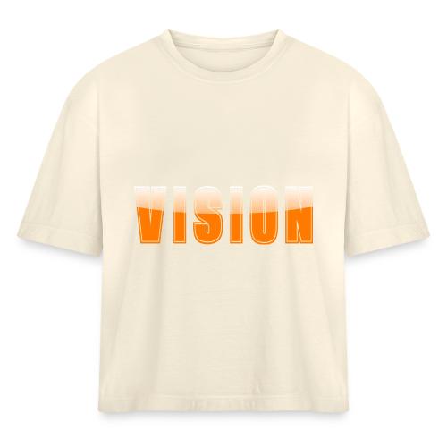 Vision Word Design - Women's Heavyweight Cropped T-Shirt