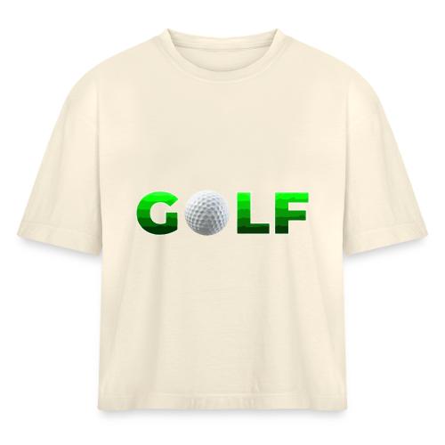 Golf Precision Wordmark - Women's Heavyweight Cropped T-Shirt