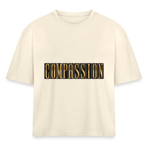 Golden Compassion - Women's Heavyweight Cropped T-Shirt