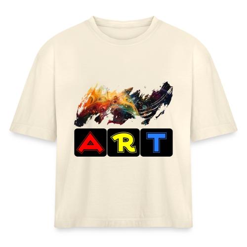 Pulse of Art - Women's Heavyweight Cropped T-Shirt