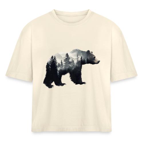 Forest Within the Bear - Women's Heavyweight Cropped T-Shirt