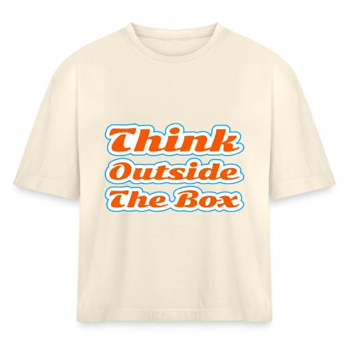 Think Outside the Box — Creative Mindset Script - Women's Heavyweight Cropped T-Shirt