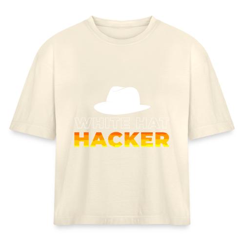White Hat Hacker - Women's Heavyweight Cropped T-Shirt