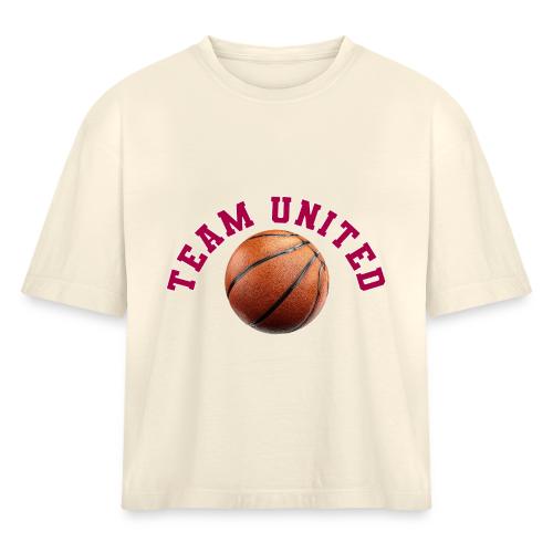 Team United Basketball Unity Design - Women's Heavyweight Cropped T-Shirt