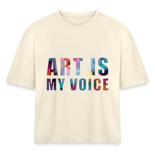 Art Is My Voice - Women's Heavyweight Cropped T-Shirt