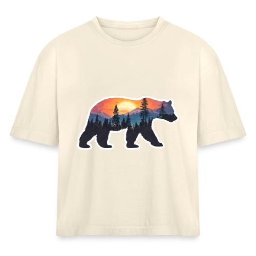 Mountain Spirit Bear - Women's Heavyweight Cropped T-Shirt