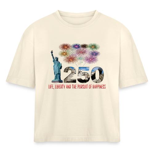 250 Years USA - Women's Heavyweight Cropped T-Shirt