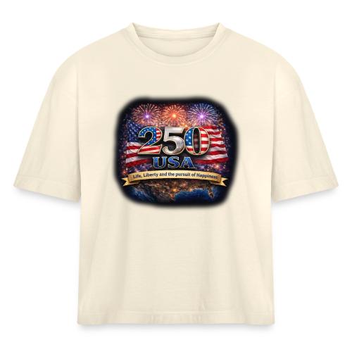USA 250th Celebration - Women's Heavyweight Cropped T-Shirt