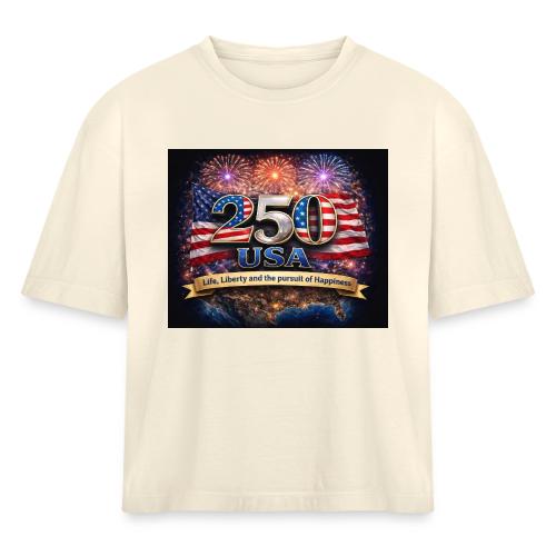 USA 250th Celebration - Women's Heavyweight Cropped T-Shirt