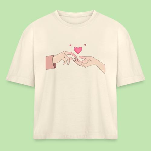 Valentine’s Touch - Women's Heavyweight Cropped T-Shirt