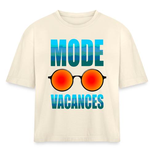 Vacation Mode Enabled - Women's Heavyweight Cropped T-Shirt