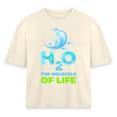 The Molecule of Life - Women's Heavyweight Cropped T-Shirt