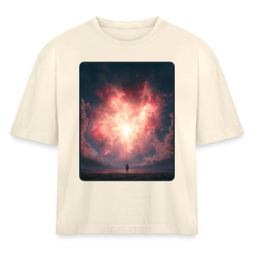 Supernova Sky Sci-Fi Artwork - Women's Heavyweight Cropped T-Shirt