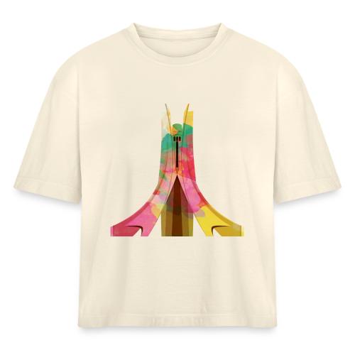 Maqam Echahid: Martyr's Memorial - Women's Heavyweight Cropped T-Shirt